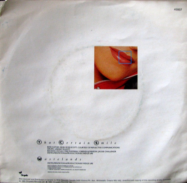 Midge Ure : That Certain Smile (7", Single, Promo)