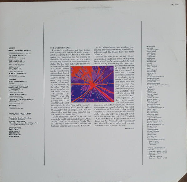 Roy Orbison : Regeneration (LP, Album, Ter)
