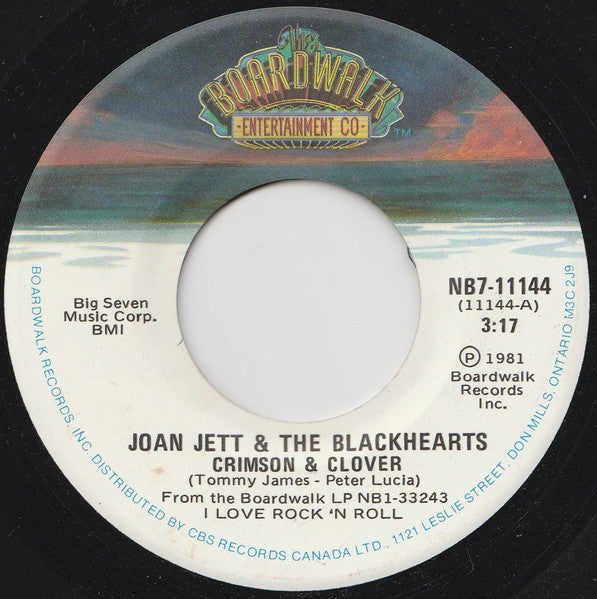 Joan Jett & The Blackhearts : Crimson & Clover (7")