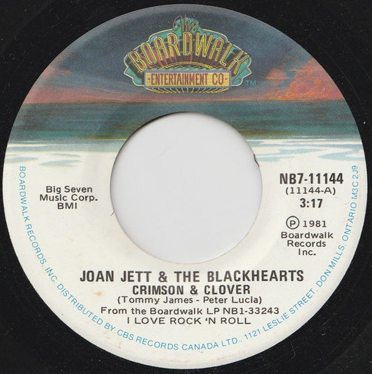 Joan Jett & The Blackhearts : Crimson & Clover (7")