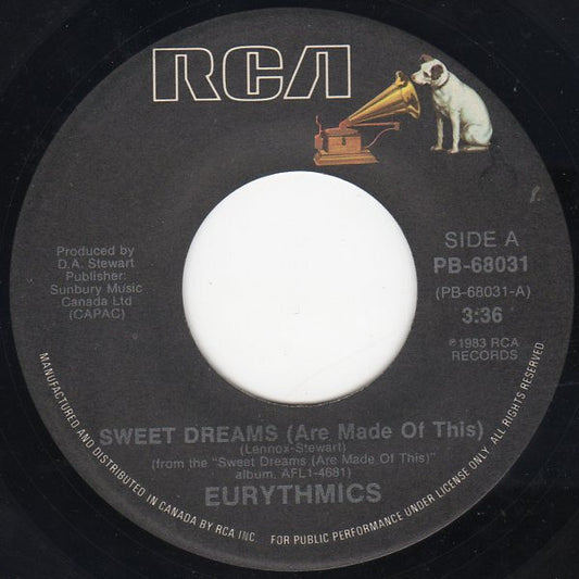 Eurythmics : Sweet Dreams (Are Made Of This) (7", Single)