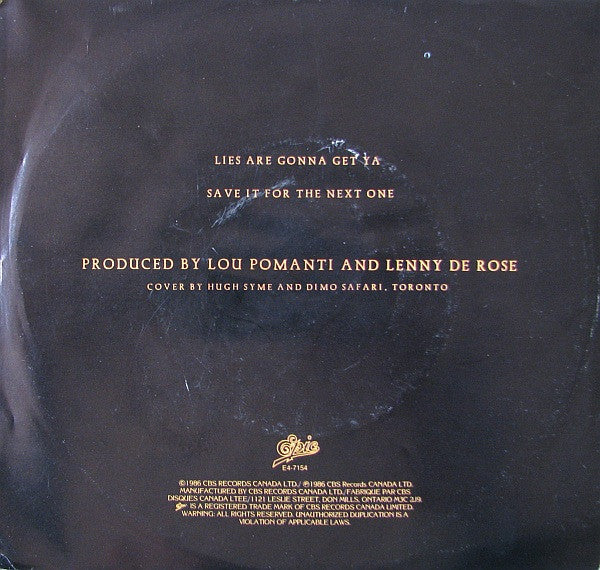 Cats Can Fly : Lies Are Gonna Get Ya (7", Single)