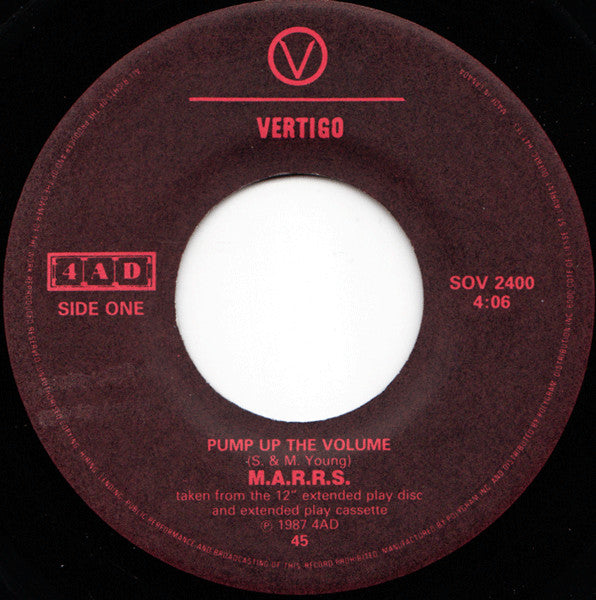 M|A|R|R|S : Pump Up The Volume (7")
