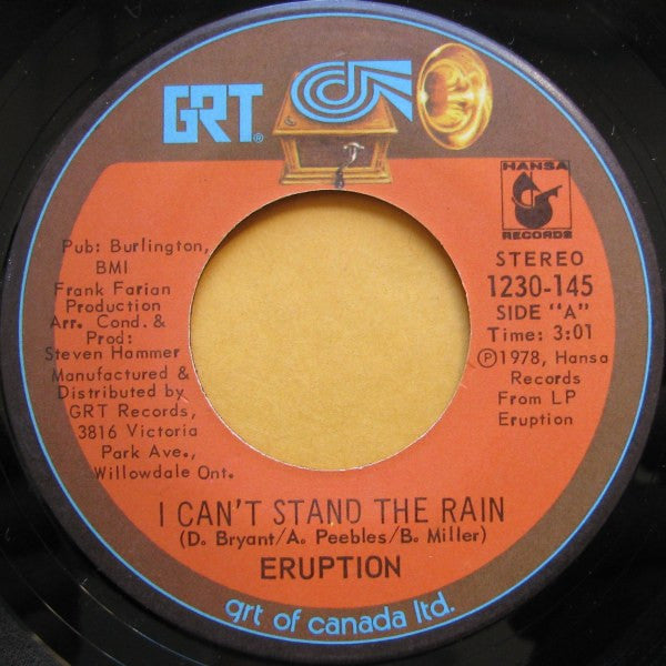 Eruption (4) : I Can't Stand The Rain (7", Single, No )