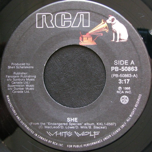White Wolf (2) : She (7", Single)