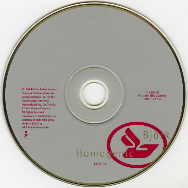 Björk : Homogenic (CD, Album, Club)