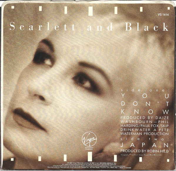 Scarlett & Black : You Don't Know / Japan (7")
