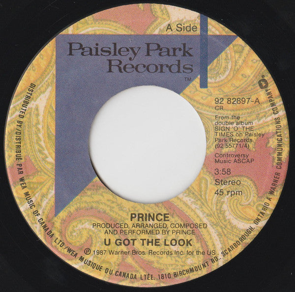 Prince : U Got The Look (7", Single)