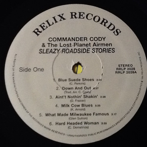 Commander Cody And His Lost Planet Airmen : Sleazy Roadside Stories (LP, Album)