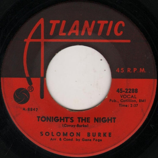 Solomon Burke : Tonight's The Night / Maggie's Farm (7", Single)