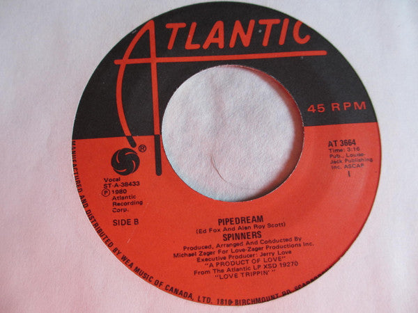 Spinners : (Medley) Cupid - I Loved You For A Long Time / Pipedream (7", Single)