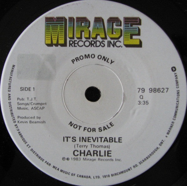 Charlie (5) : It's Inevitable (7", Promo)