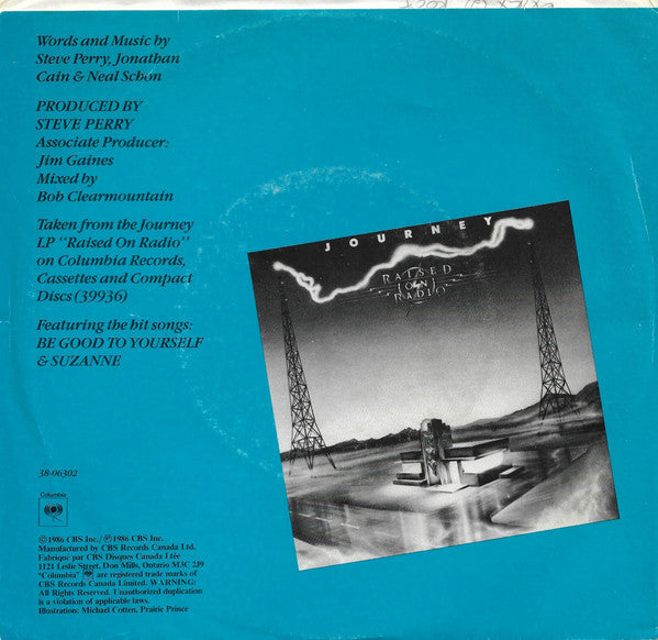 Journey : Girl Can't Help It (7", Single)