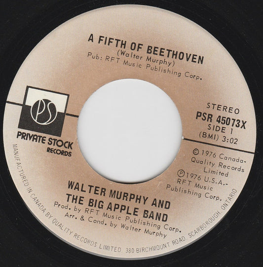 Walter Murphy & The Big Apple Band : A Fifth Of Beethoven (7", Single)