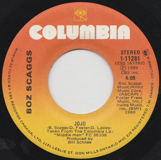 Boz Scaggs : Jojo (7", Single)
