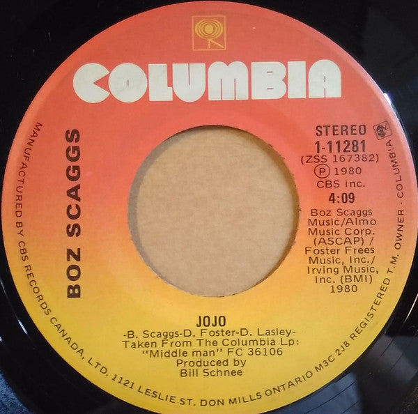 Boz Scaggs : Jojo (7", Single)