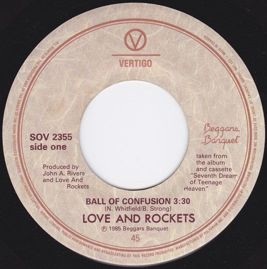 Love And Rockets : Ball Of Confusion (7", Single)