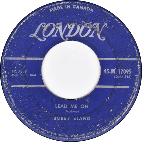 Bobby Bland : Lead Me On / Hold Me Tenderly (7", Single)