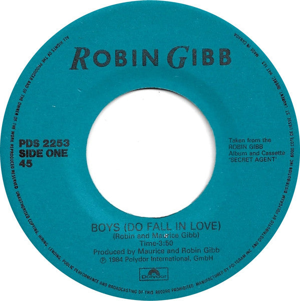 Robin Gibb : Boys (Do Fall In Love) (7", Single)