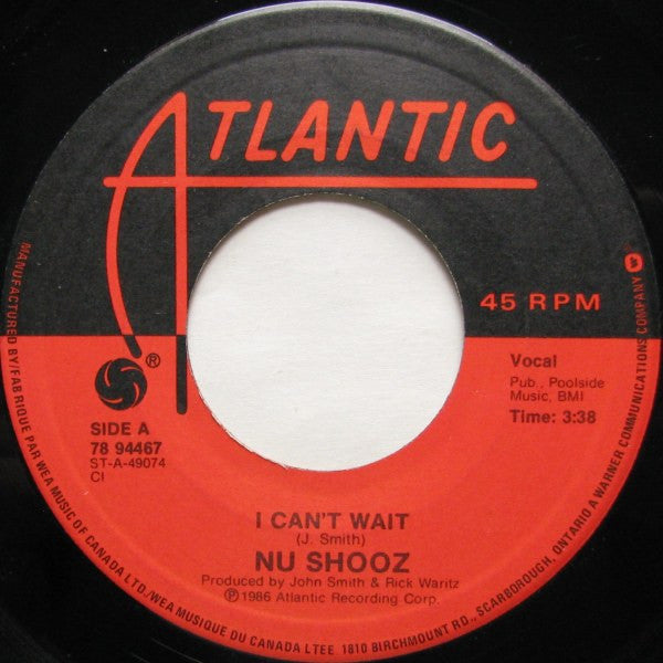 Nu Shooz : I Can't Wait (7", Single)
