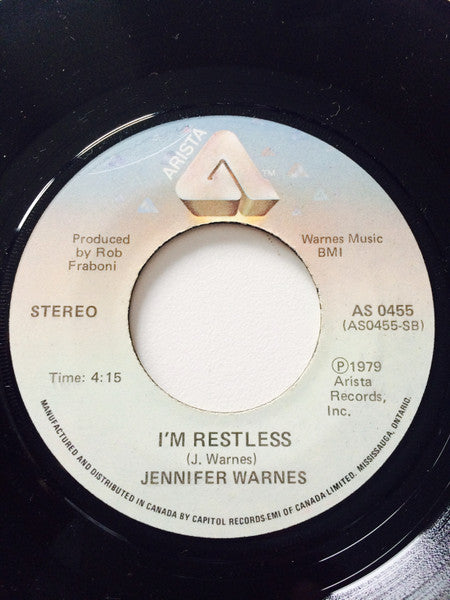 Jennifer Warnes : Don't Make Me Over / I'm Restless (7")