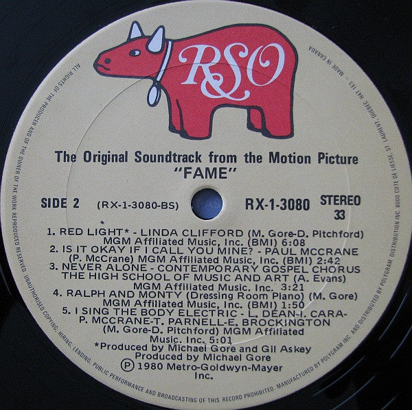 Various : Fame - Original Soundtrack From The Motion Picture (LP, Album, Gat)