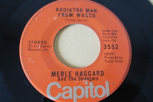 Merle Haggard And The Strangers (5) : The Emptiest Arms In The World (7", Single)