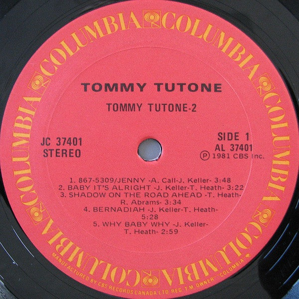 Tommy Tutone : Tommy Tutone-2 (LP, Album)