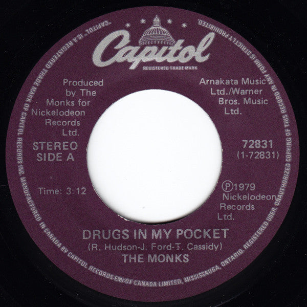 The Monks (4) : Drugs In My Pocket / Love In Stereo (7")