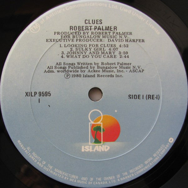 Robert Palmer : Clues (LP, Album, RE)