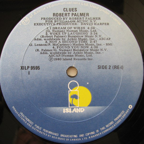 Robert Palmer : Clues (LP, Album, RE)