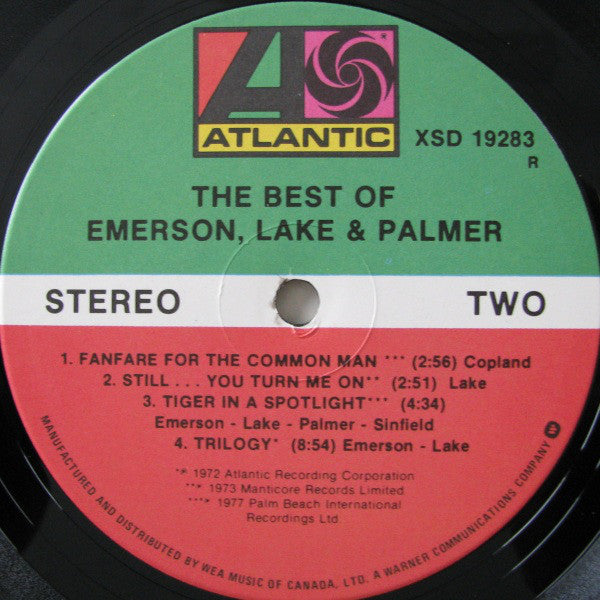 Emerson, Lake & Palmer : The Best Of Emerson Lake & Palmer (LP, Comp)
