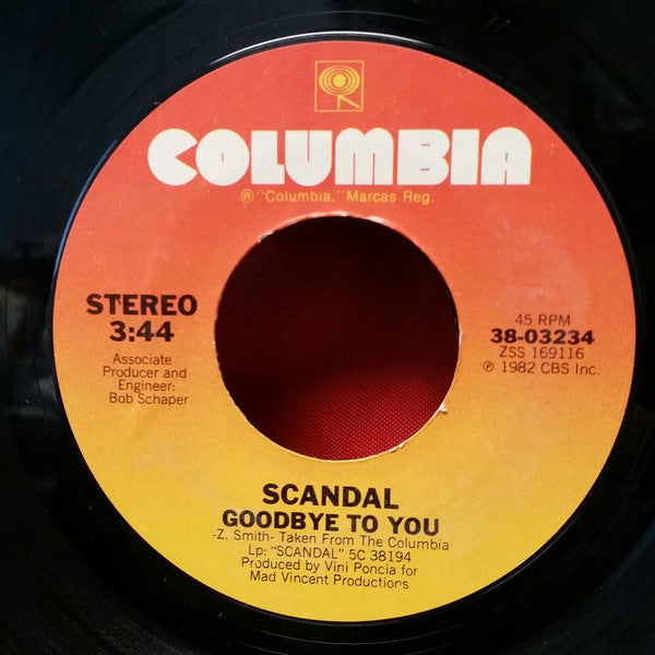 Scandal (4) : Goodbye To You (7", Single)