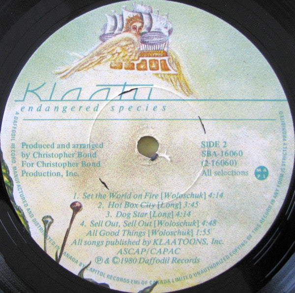 Klaatu : Endangered Species (LP, Album, McC)