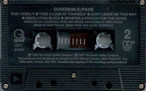 Coverdale Page : Coverdale • Page (Cass, Album, Dol)