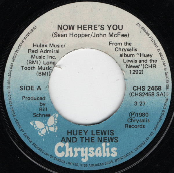 Huey Lewis & The News : Now Here's You (7", Single)