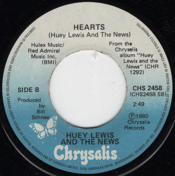 Huey Lewis & The News : Now Here's You (7", Single)