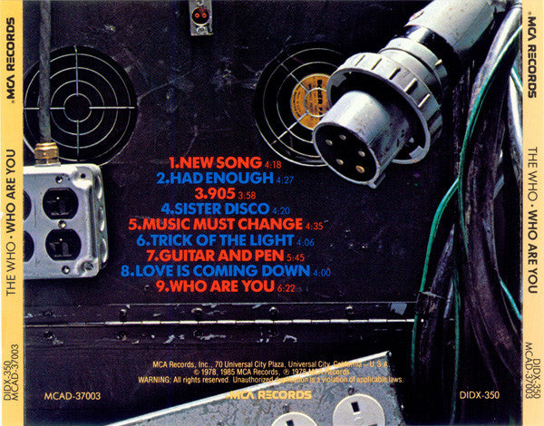 The Who : Who Are You (CD, Album, RE)