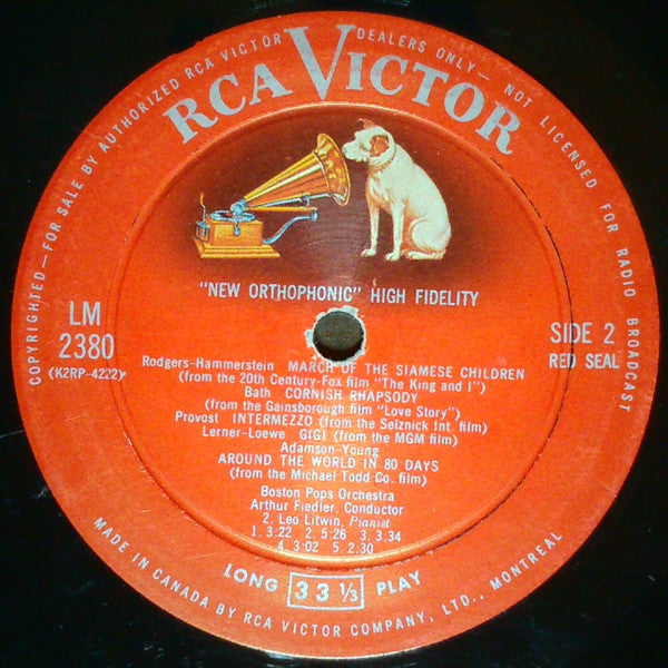 Arthur Fiedler / Boston Pops Orchestra : Music From Million Dollar Movies (LP, Mono)
