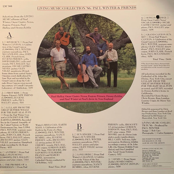 Paul Winter And Friends : Living Music Collection '86 (LP, Comp)