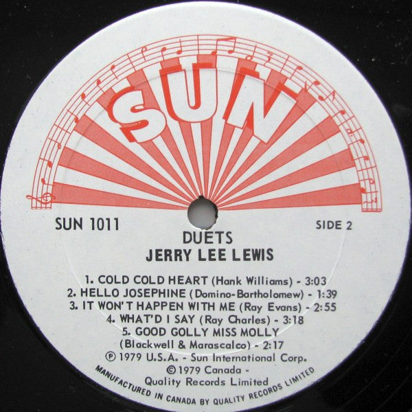 Jerry Lee Lewis And Friends : Duets (LP, Album, Mono)