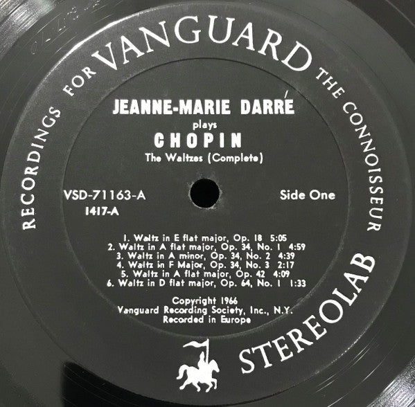 Jeanne-Marie Darré Plays Chopin* : The Waltzes (Complete) (LP, Bla)