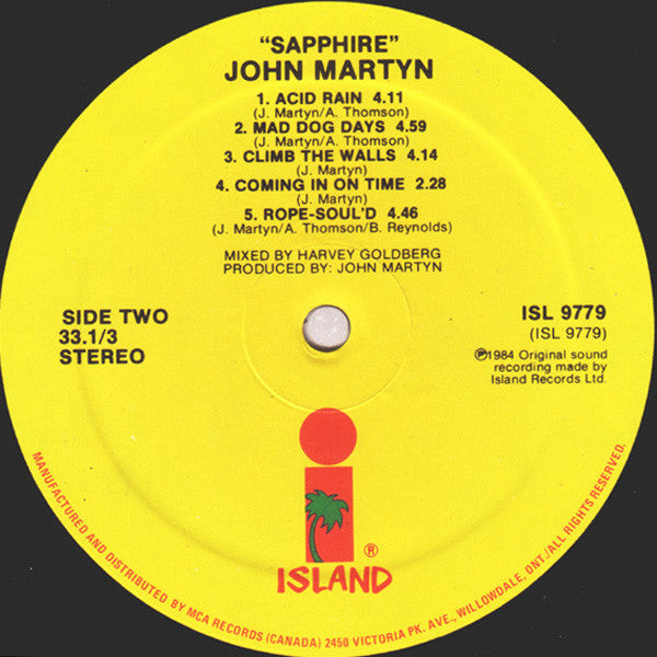 John Martyn : Sapphire (LP, Album)