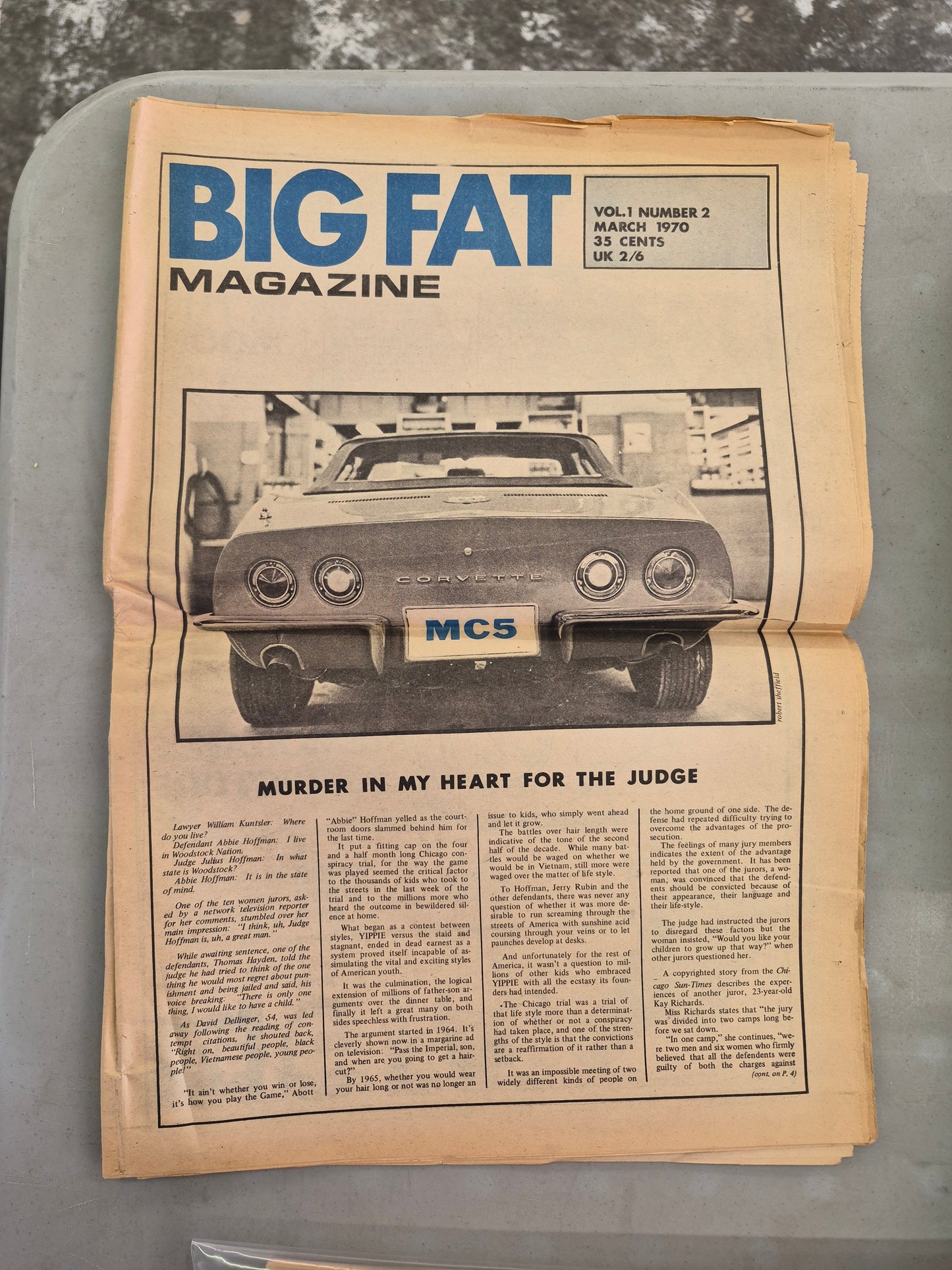 Big Fat Magazine — Vol. 1 No. 2 | March 1970 | MC5 | Chicago Seven | Underground Press
