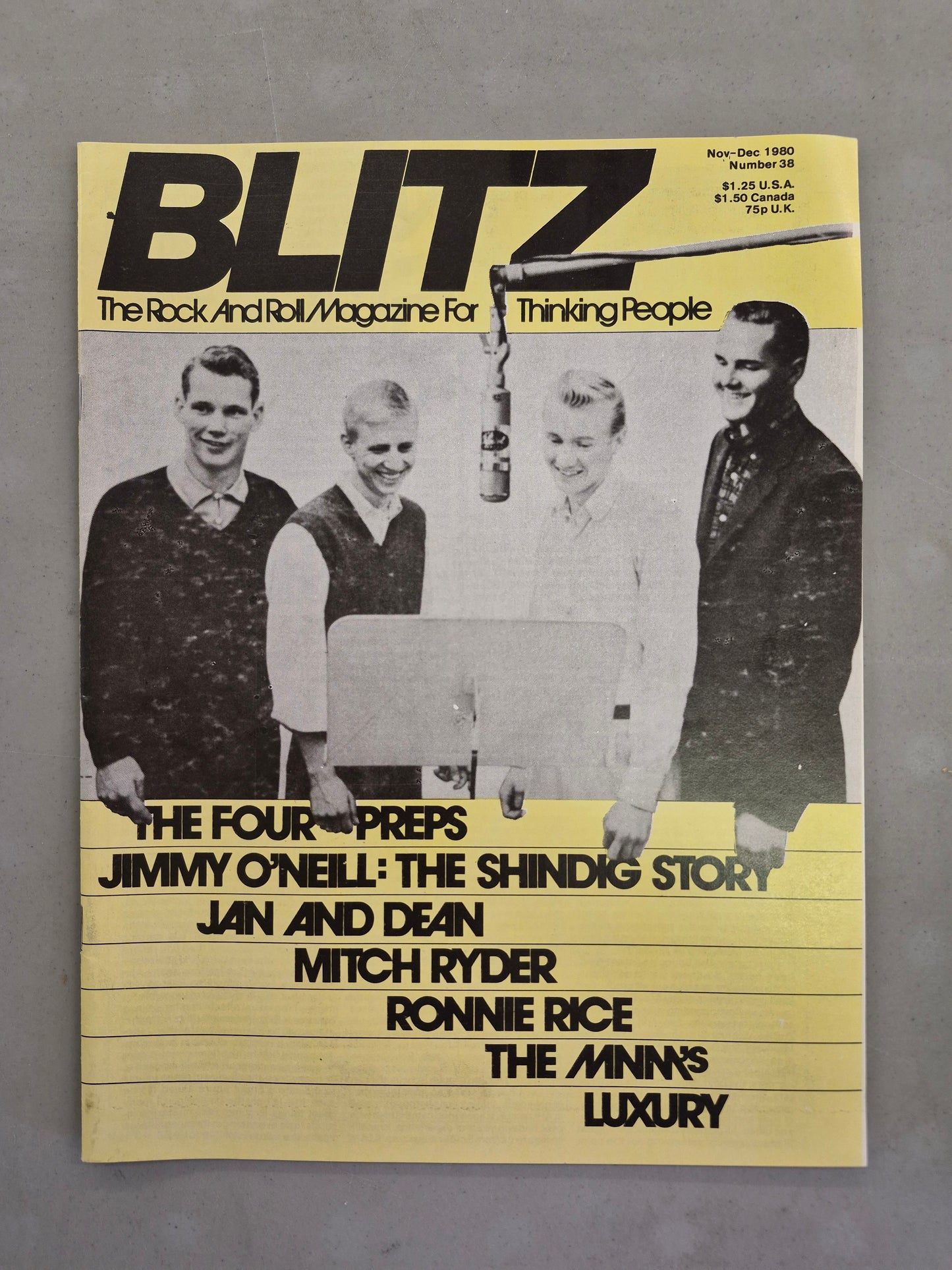 Blitz Magazine – Nov/Dec 1980, Issue #38 (The Four Preps Cover)