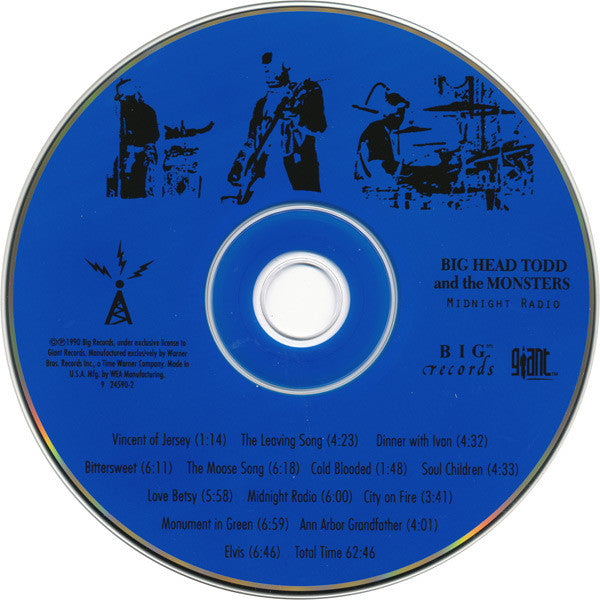 Big Head Todd And The Monsters : Midnight Radio (CD, Album, RE, ARC)