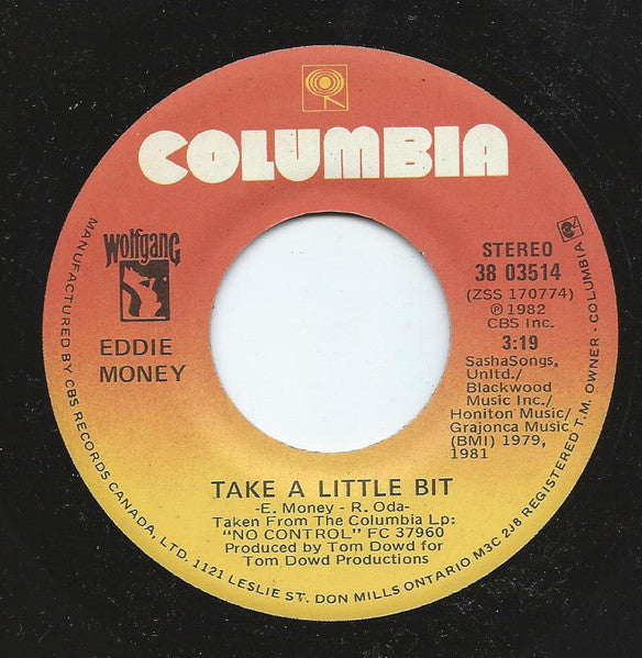 Eddie Money : Take A Little Bit (7")