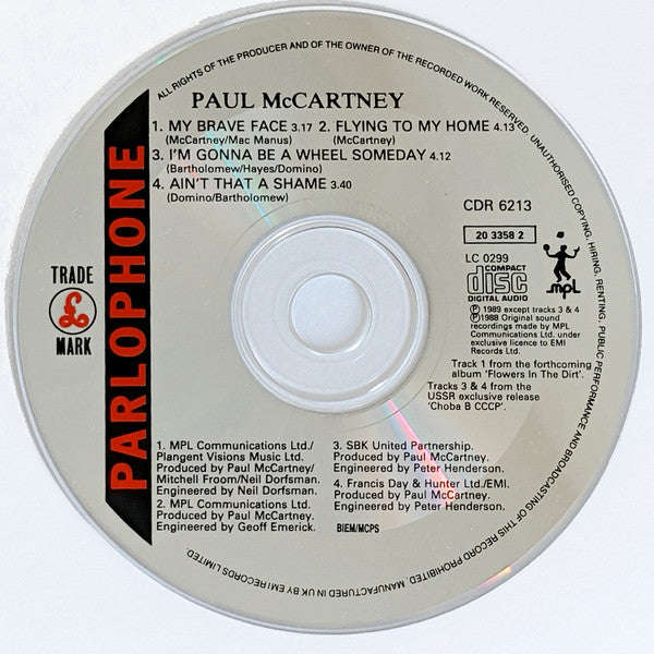 Paul McCartney : My Brave Face (CD, Maxi)