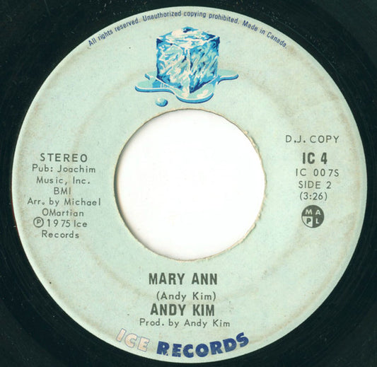 Andy Kim : Mary Ann (7", Single)