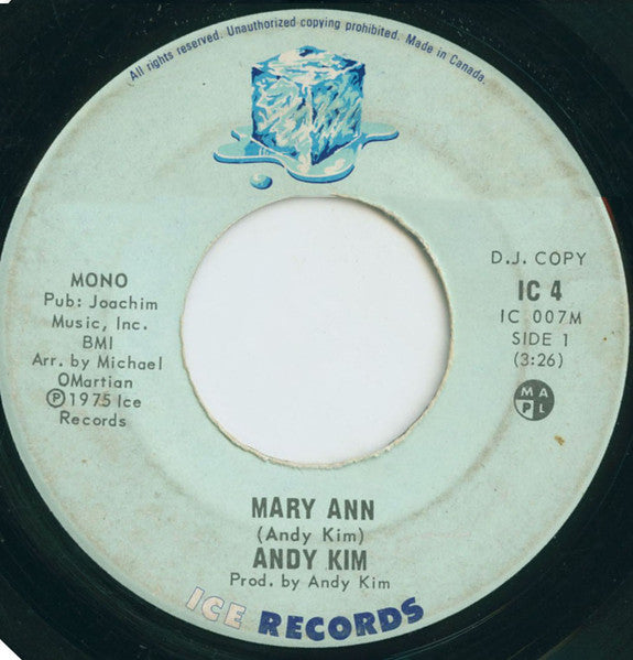 Andy Kim : Mary Ann (7", Single)